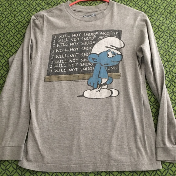 Old Navy Tops - Old navy smurfs collectables gray XL